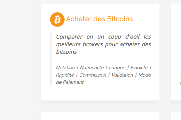 Acheter des bitcoins