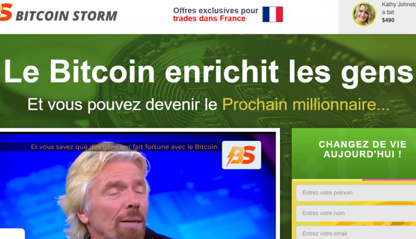 Arnaque éclair sur Bitcoin-Storm.com