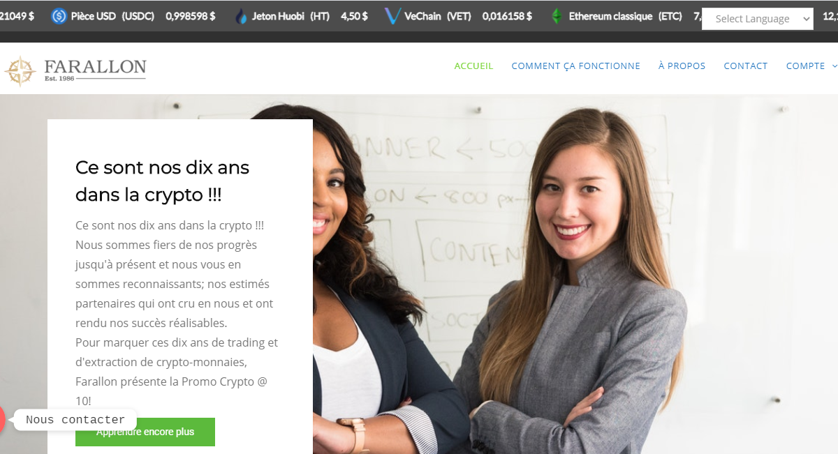 Avis sur Faralloninvestments.com : une arnaque en ligne