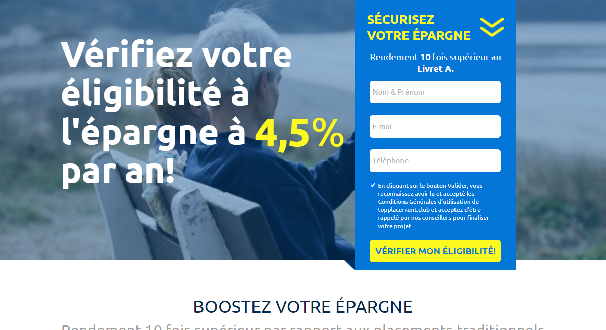 Avis sur Topplacement.club/10263c9bb2c0 : un site d'arnaque