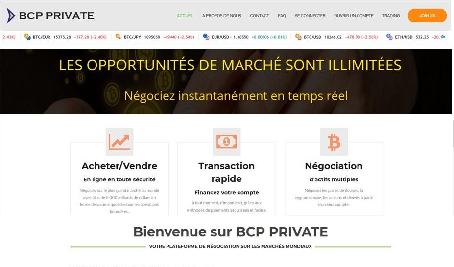 Avis sur Bcpprivate.com : un site d’arnaque presque parfait