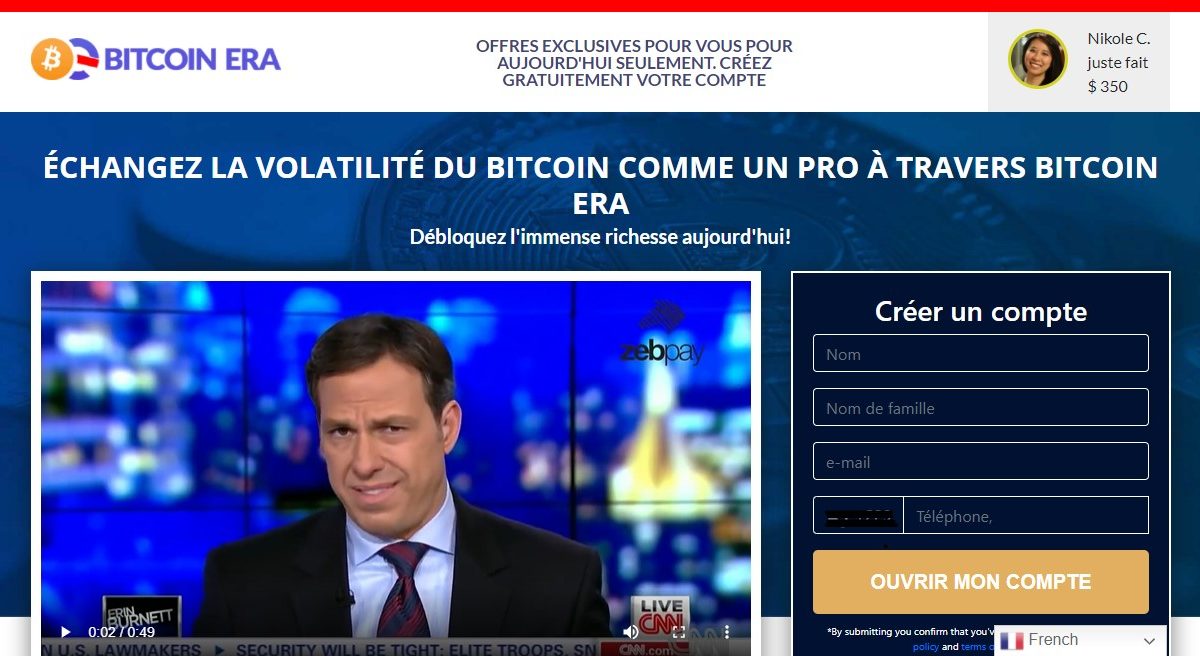 Une mise en garde formelle contre le site d’arnaque Bitcoinera.app