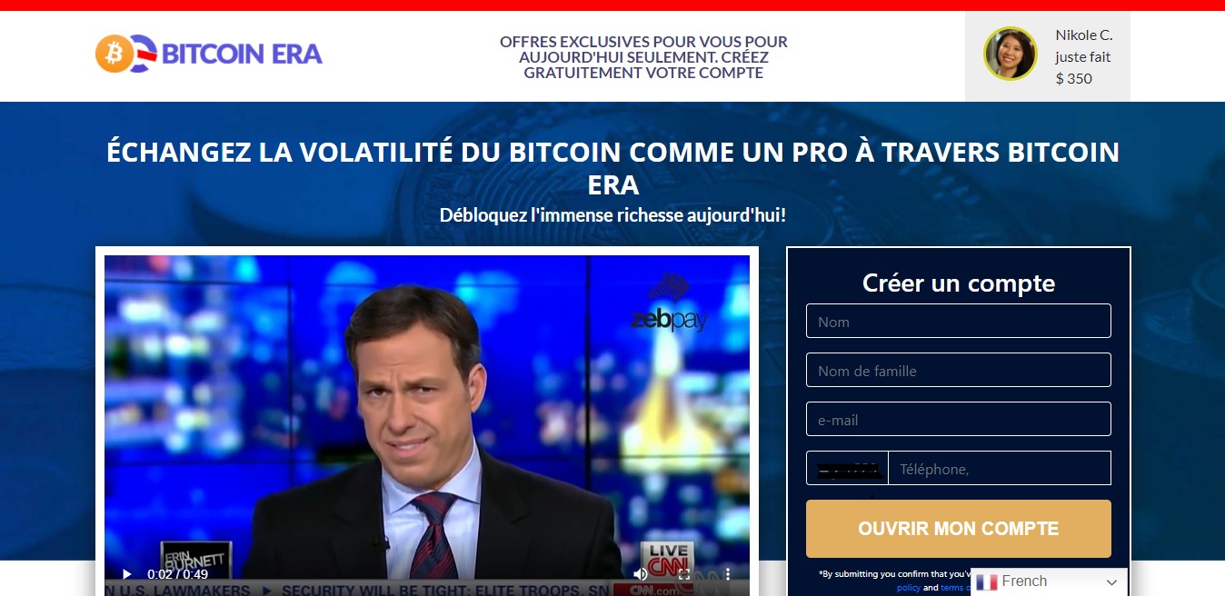 Une mise en garde formelle contre le site d’arnaque Bitcoinera.app