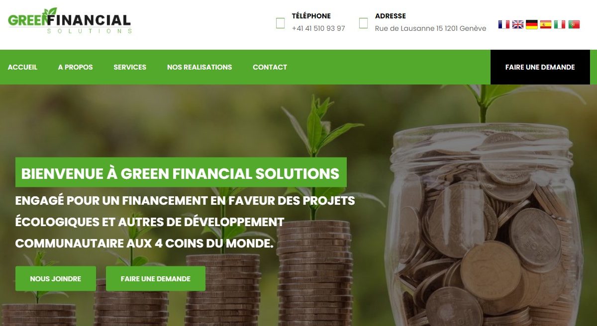 Green-financial-solutions.com : Faux site de financement participatif