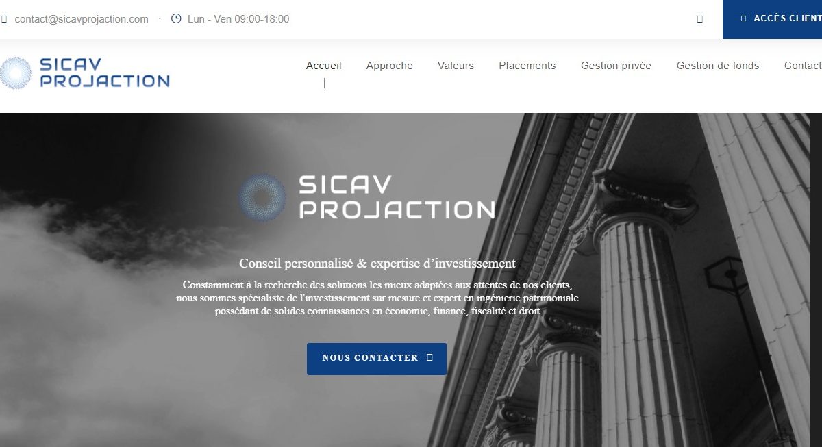 Attention : Des arnaqueurs font passer Sicavprojaction.com pour un vrai site