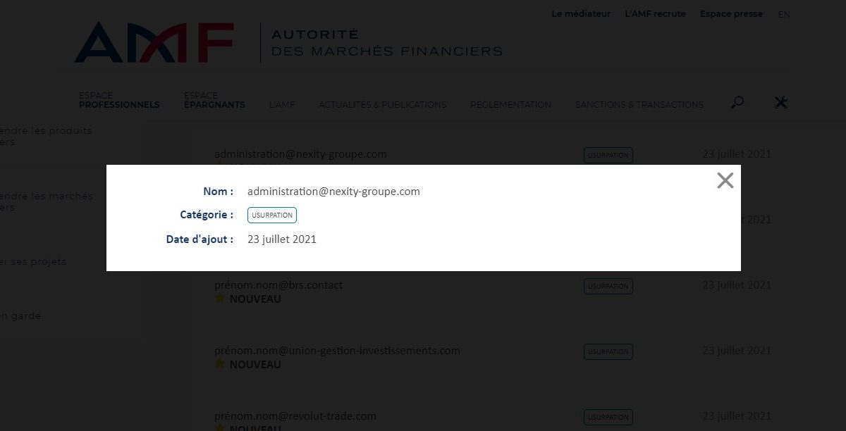 Administration@nexity-groupe.com, encore une fausse adresse