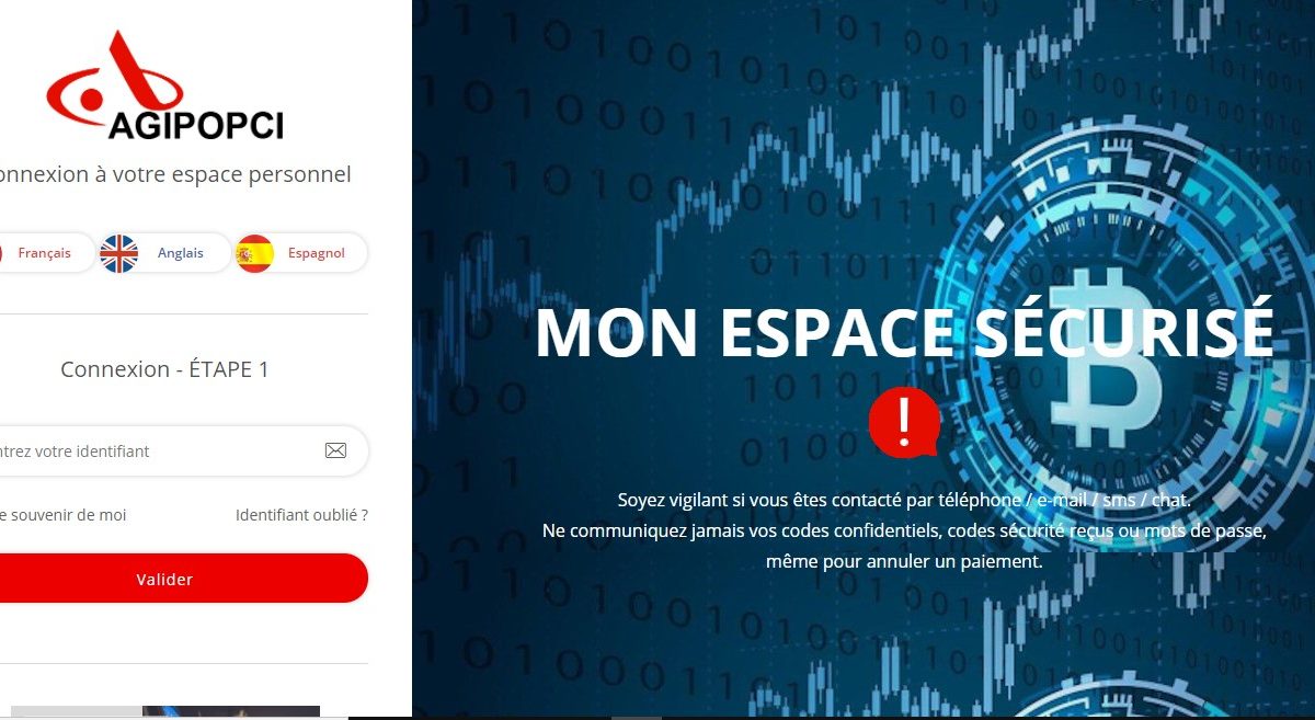 Connexion.agipo.online/fr/admin/login et Agipopci.online : deux sites, des escrocs communs