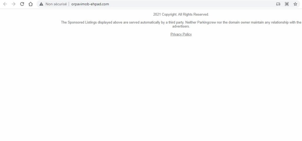 Orpavimob-ehpad.com et des adresses mail clonent l’identité de ORPEA