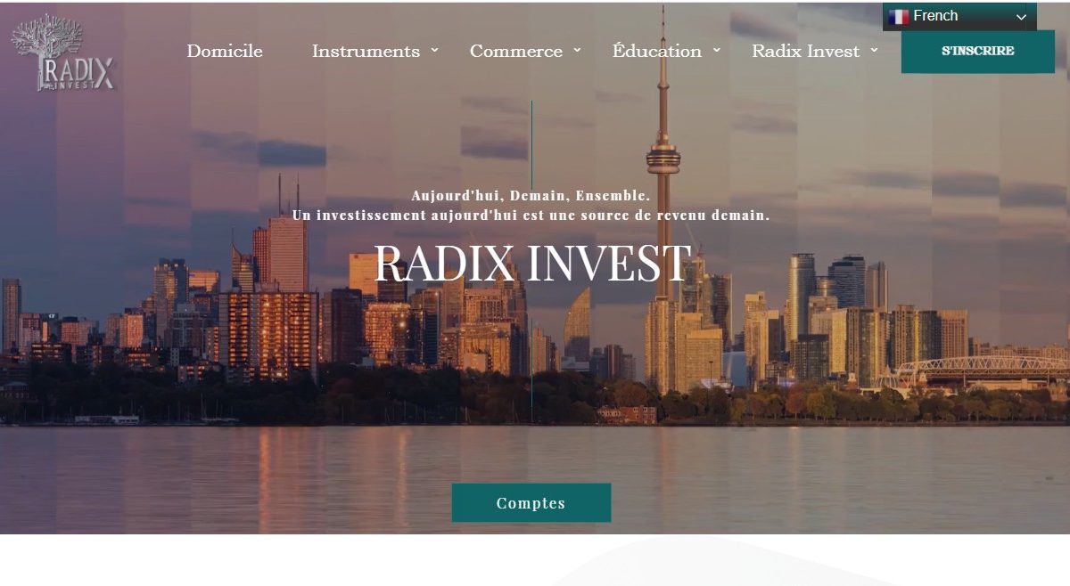 Radixinvest.com n’est pas la propriété de Radix Invest (fausse société)