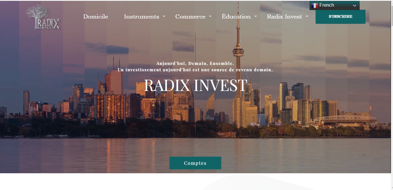 Radixinvest.com n’est pas la propriété de Radix Invest (fausse société)