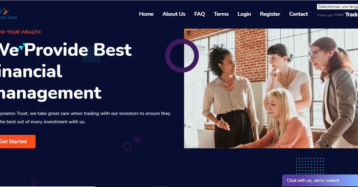 Dynamixtrust.com, faux site d’investissement dans les cryptomonnaies