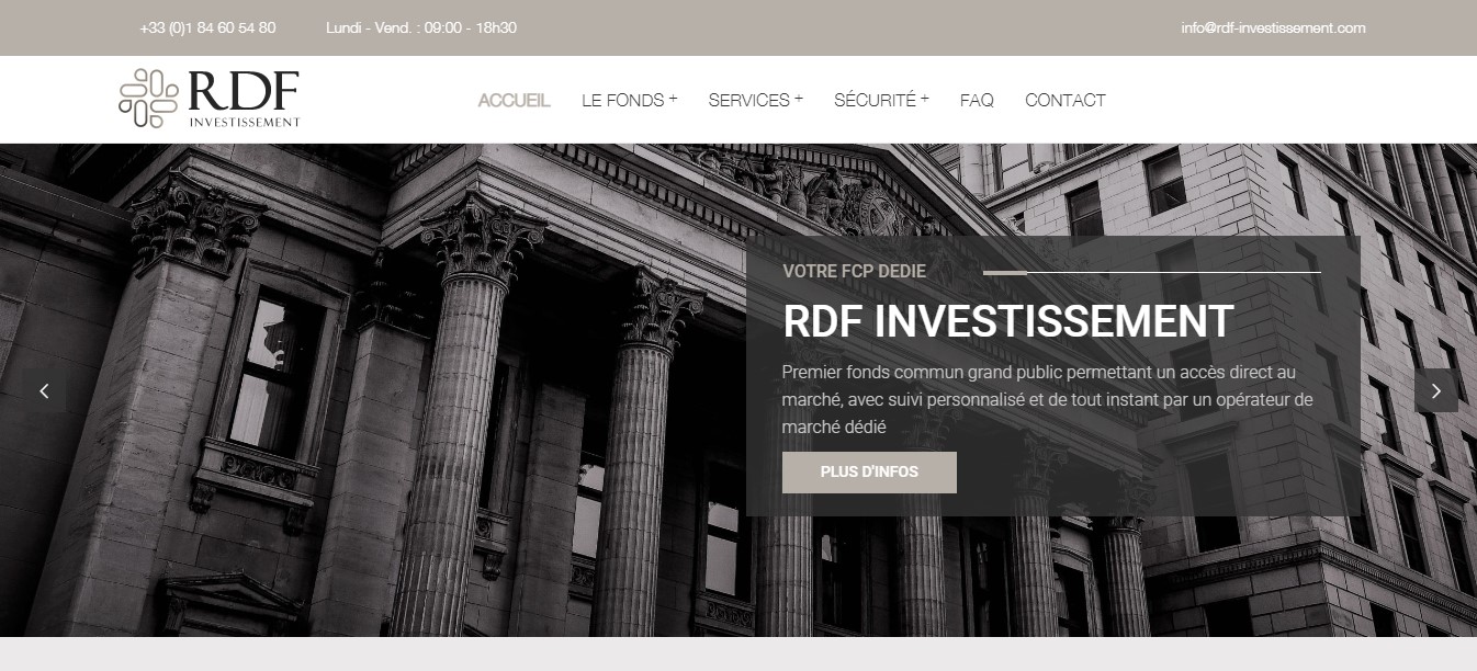 Rdf-investissement.com clone l’identité de RDF Investissement