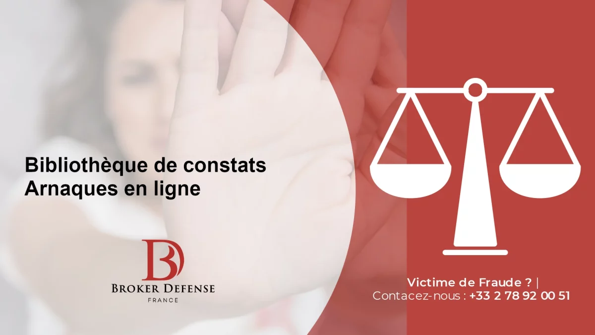 Bibliothèque de constats internet d'arnaque