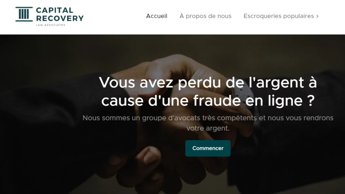 Capital-recovery un vrai site d'arnaque à la fausse récupération