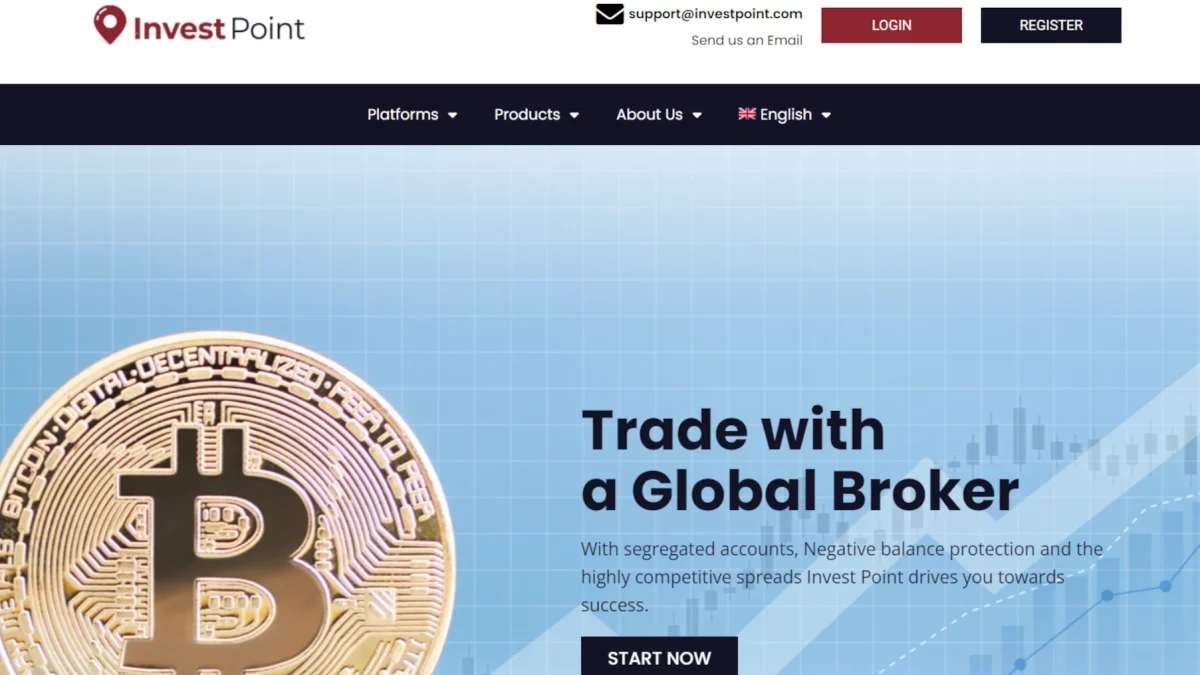 Investpoint, la page d'accueil de ce piège
