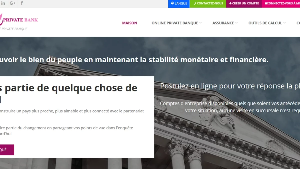 Online Private Banque, arnaque en ligne
