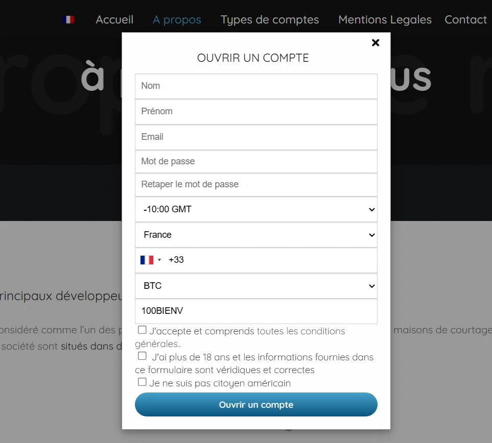 L'ouverture de compte chez Compte Premium est facilitée