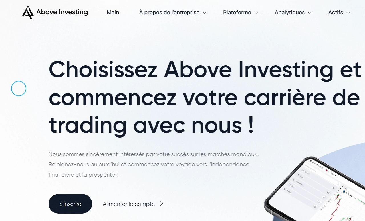 Above Investing arnaque en ligne