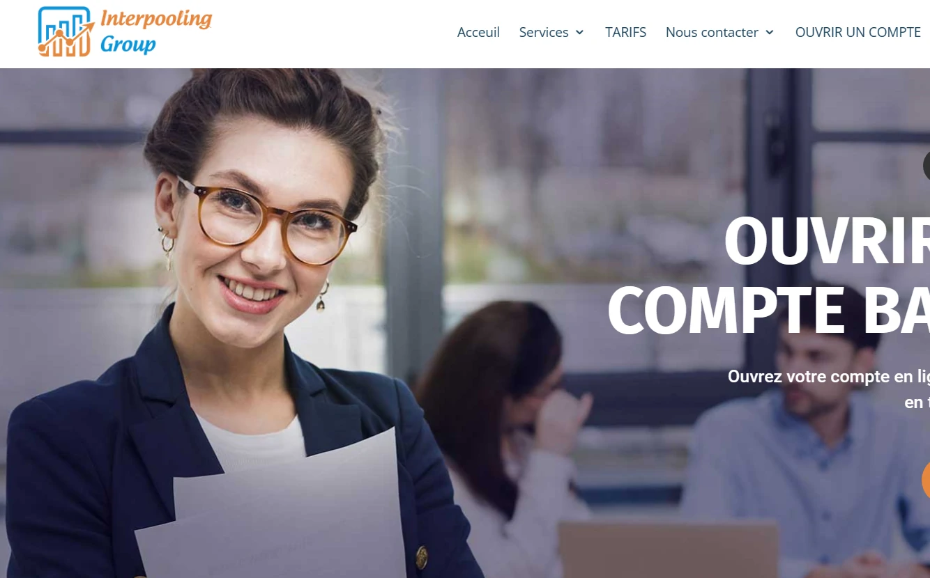 Capture d'écran du site Interpooling Group