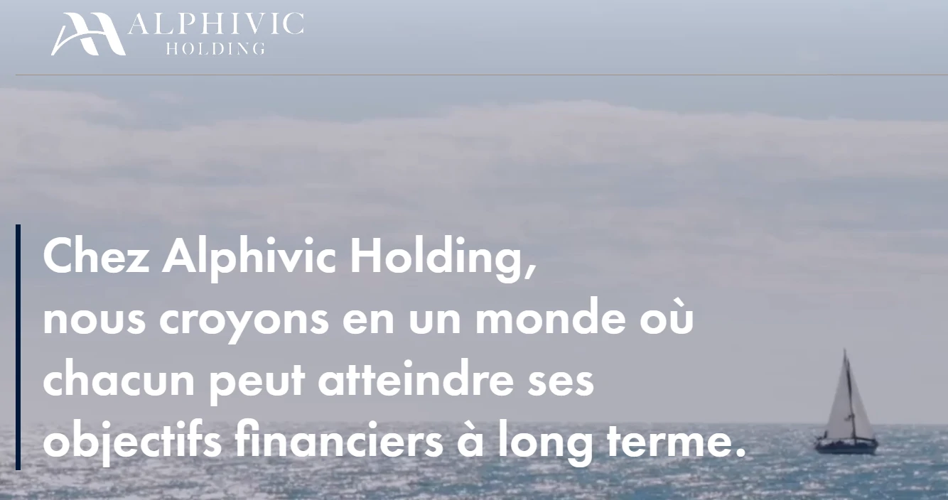 Capture d'écran du site d'Alphavic Holding