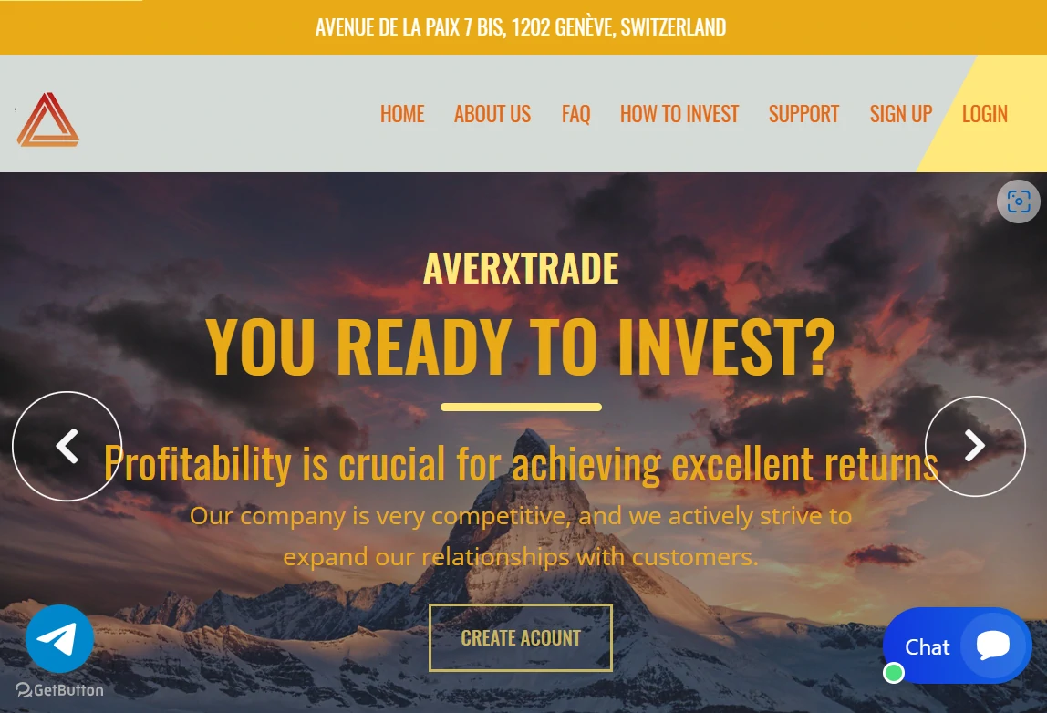 Avertissement AverxTrade - Façade Trompeuse de l'Entreprise