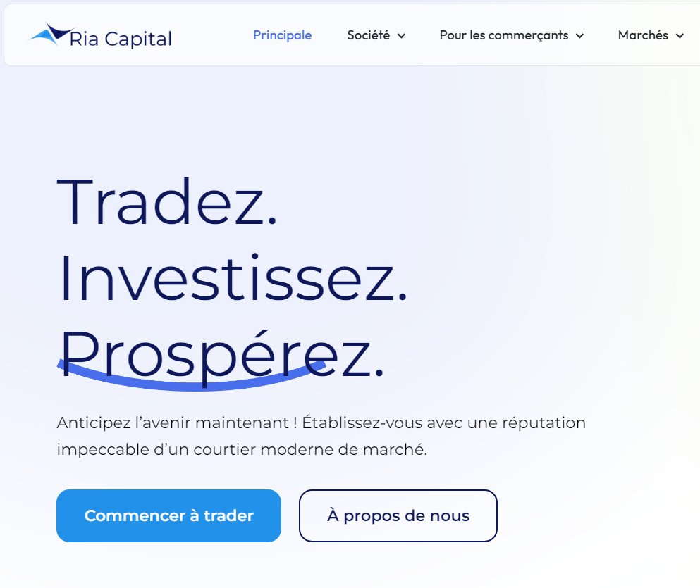 RiaCapital : image trompeuse pour instaurer confiance