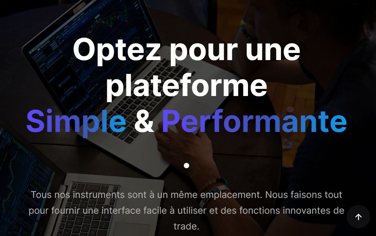 Capture d'écran de l'interface d'Xmarket Finance