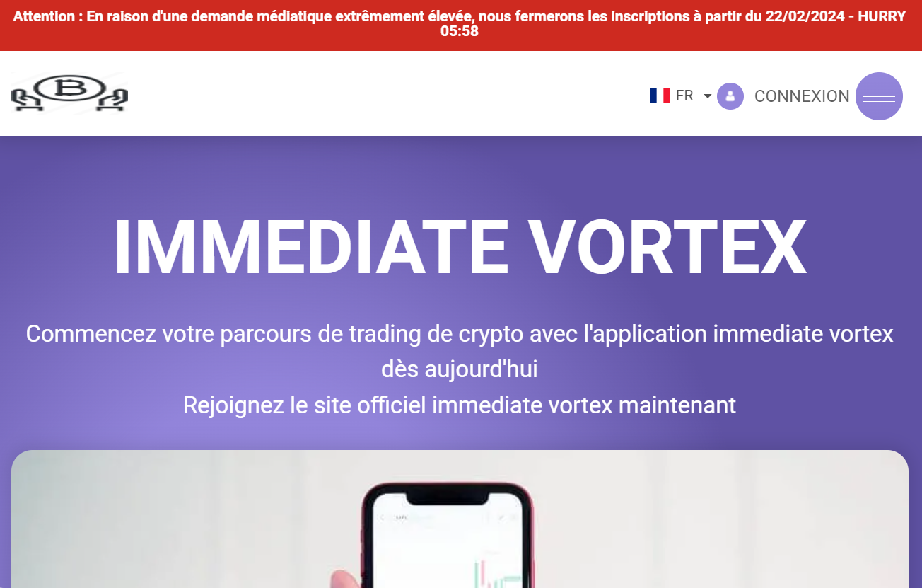alerte arnaque : comprendre les risques avec The Immediate Vortex
