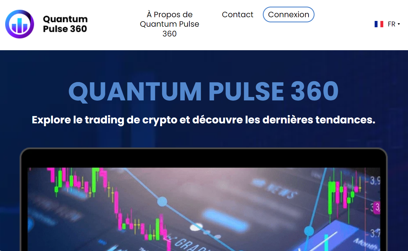 Graphiques de crypto-monnaies utilisés par Quantum Pulse 360 pour séduire les investisseurs