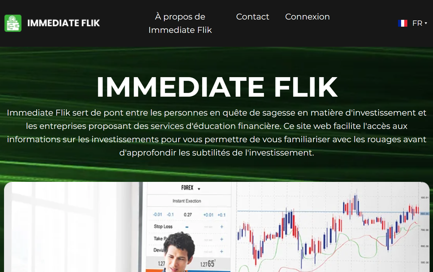 Immediate Flik - Façade attrayante masquant une possible arnaque