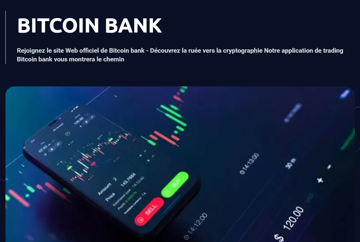 Graphique financier de Bitcoin Bank