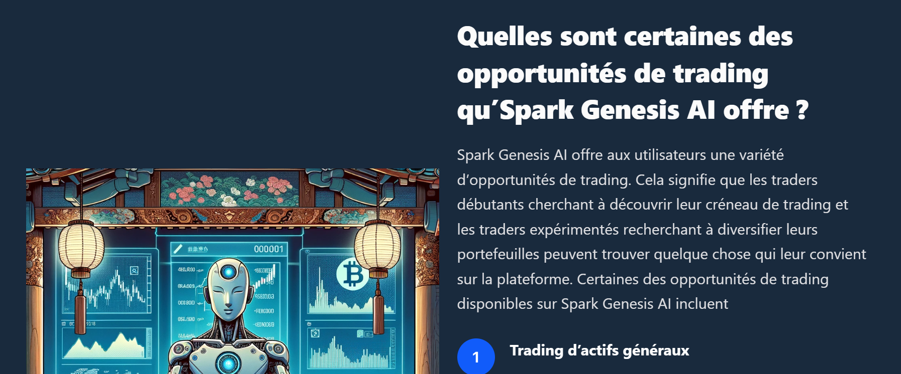 Graphique de performance financière de Spark Genesis