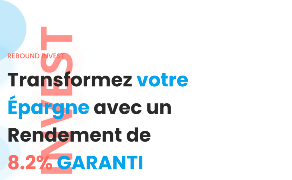 le site Rebound Invest pour donner une impression de professionnalisme