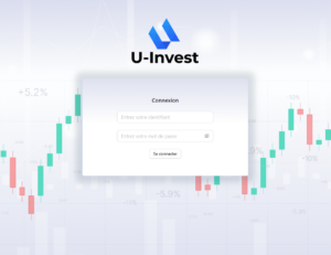 Interface du site U-Invest sans mentions légales ni contact