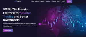 Page d’accueil de WT4U présentant la plateforme de trading