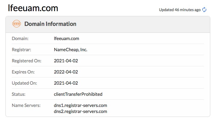 Le Whois de Ifeeuam.com donne des indices.